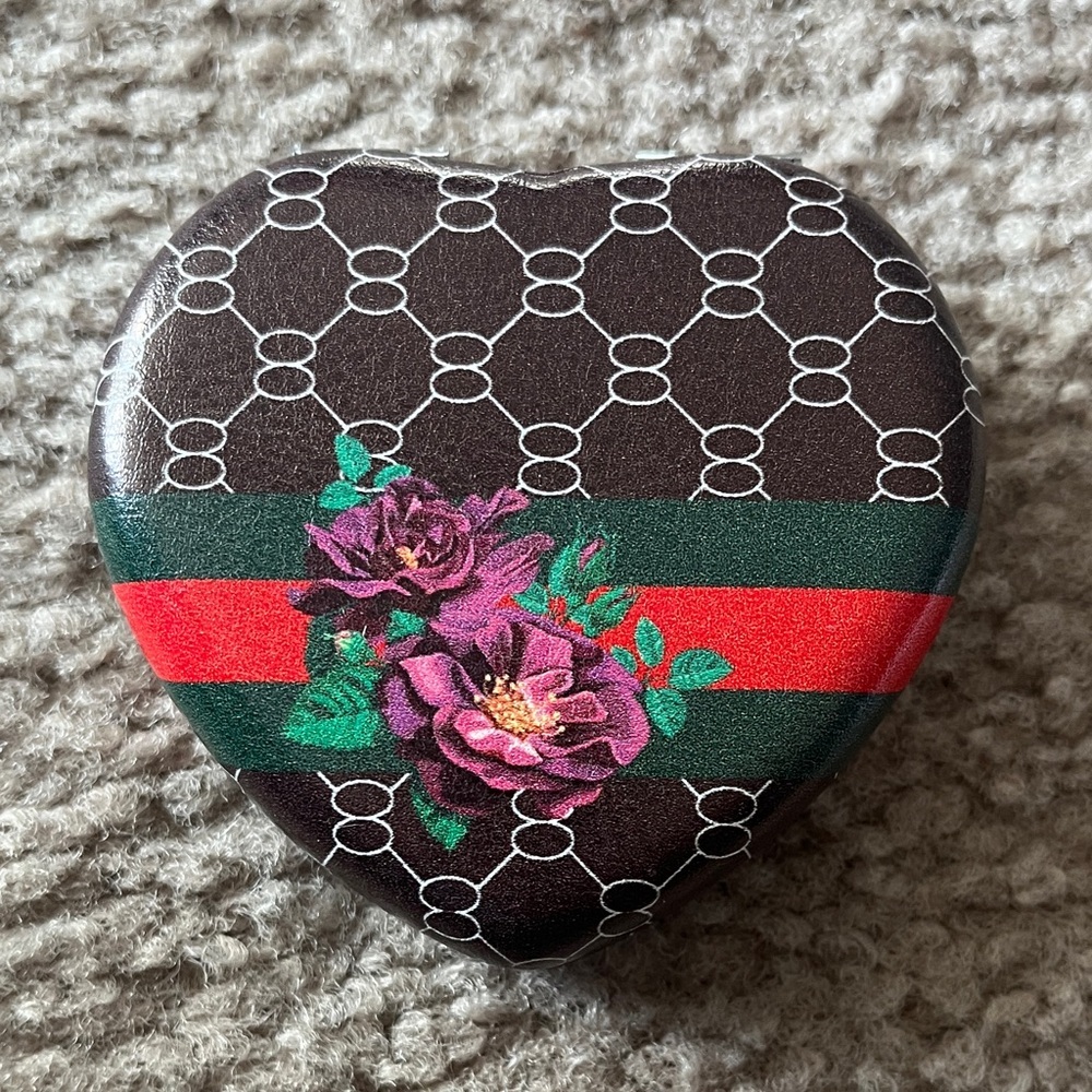 Heart-Shaped Floral Patterned Box